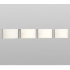 Galaxy-Lighting - 712759BN - Triton Family - 4-Light Vanity - Brushed Nickel with White Glass 
