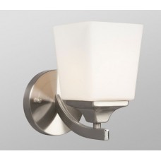 Galaxy-Lighting - 712801BN - Newbury Collection - 1-Light Wall Sconce - Brushed Nickel w/ Satin White Glass