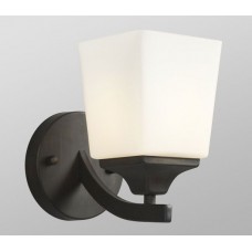 Galaxy-Lighting - 712801ORB - Newbury Collection - 1-Light Wall Sconce - Oiled Rubbed Bronze w/ Satin White Glass
