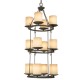 Galaxy-Lighting - 800286AGB - Pascali Collection - 12-Light Chandelier - Aged Bronze w/ Tapioca Glass