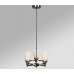 Galaxy-Lighting - 800431BN - Dylana Collection - 3-Light Chandelier w/ 6",12",18" Extension Rods - Brushed Nickel w/ White Opal Glass