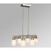 Galaxy-Lighting - 800434BN - Dylana Collection - 6-Light Chandelier w/6",12",18" Extension Rods - Brushed Nickel w/ White Opal Glass