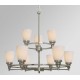 Galaxy-Lighting - 800436BN - Dylana Collection - 9-Light Chandelier - Brushed Nickel w/ White Opal Glass