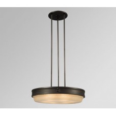 Galaxy-Lighting - 800931ORB - Melbourne Collection - 6-Light Pendant - w/6",12",18" Extension Rods - Oiled Rubbed Bronze w/ Light Mocha Seeded Glass