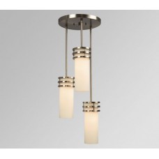 Galaxy-Lighting - 801320BN - Avalon family - 3-Light Pendant -  Brushed Nickel w/ Frosted White Glass