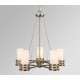 Galaxy-Lighting - 801325BN - Avalon family - 5-Light Chandelier -  Brushed Nickel w/ Frosted White Glass