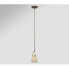 Galaxy-lighting-801340BN - Amalie family - 1-Light Mini-Pendant -  w/6",12",18" Extension Rods - Brushed Nickel w/ Frosted White Glass