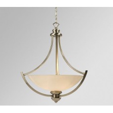 Galaxy-lighting-801341BN - Amalie family - 3-Light Pendant - Brushed Nickel w/ Frosted White Glass
