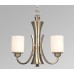 Galaxy-Lighting - 810341BN - Joelle Collection - 3-Light Chandelier - Brushed Nickel with White Glass