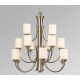 Galaxy-Lighting - 810348BN - Joelle Collection - 15-Light Chandelier - Brushed Nickel with White Glass