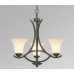 Galaxy-Lighting - 810401ORB - Fulton Collection - 3-Light Chandelier - Oiled Rubbed Bronze with White Glass