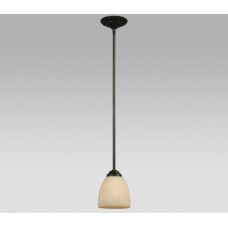 Galaxy-Lighting - 811441ORB - Sevilla Collection - 1- Light Mini-Pendant - w/ 3x12" Extension Rods - Oiled Rubbed Bronze with Amber Glass