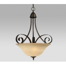 Galaxy-Lighting - 811442ORB - Sevilla Collection - 2- Light Pendant - Oiled Rubbed Bronze with Amber Glass