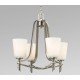 Galaxy-Lighting - 811471BN - Roma Collection - 4- Light Chandelier - Brushed Nickel with Satin White Glass