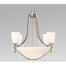 Galaxy-Lighting -811476BN - Roma Collection - 7- Light Chandelier - Brushed Nickel with Satin White Glass