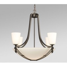 Galaxy-Lighting - 811476ORB - Roma Collection - 7- Light Chandelier - Oiled Rubbed Bronze Satin White Glass