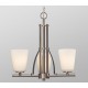 Galaxy-Lighting - 811961BN - Radcliff family - 3 - Light Chandelier - Brushed Nickel with White Glass