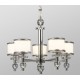 Galaxy-Lighting - 812063CH - Hilton Collection - 5-Light Chandelier - Chrome with White Glass