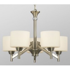 Galaxy-lighting - 813163BN - Drummond Collection - 5-Light Chandelier - Brushed Nickel with Satin White Glass