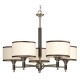 Galaxy-Lighting - 813193BN - Westbrook Collection - 5- Light Chandelier - Brushed Nickel w/ Ivory White Linen Shade