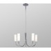 Galaxy-Lighting - 813403CH - 5-Light Chandelier - w/6",12",18" Extension Rods - Chrome with White Glass