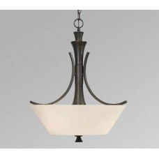 Galaxy-Lighting - 910341ORB - Joelle Collection - 3-Light Pendant - Oiled Rubbed Bronze with White Glass