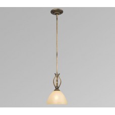 Galaxy-Lighting - 910434SP - Riorden Collection - 1 - Light Mini-Pendant -  w/ 6",12",18" Extension Rods - Sepia with Tea Satin Glass