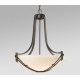 Galaxy-Lighting - 911475ORB - Roma Collection - 4- Light Pendant - Oiled Rubbed Bronze w/ Satin White Glass
