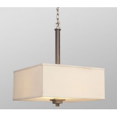 Galaxy-Lighting - 911751BN - Chadwick  family - 3-Light Pendant - Brushed Nickel with Ivory White Linen Shade