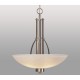 Galaxy-Lighting - 911961BN - Radcliff family - 3 - Light Pendant - Brushed Nickel with White Glass