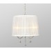 Galaxy-Lighting - 912210CH/WH - Lucia Collection - 3-Light Pendant - Chrome with White Sheer Fabric Shades