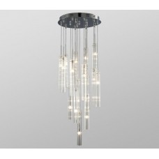 Galaxy-Lighting - 912255CH - Prisma Collection - 16 - Light Pendant Chandelier - Chrome with Clear Glass