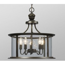 Galaxy-Lighting - 912301ORB - Huntington Collection - 5-Light Pendant - Oiled Rubbed Bronze with Clear Glass