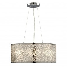 Galaxy-Lighting - 912791CH - Glitter Collection - 3- Light Pendant - Laser Cut Metal Shade with Glitter Background