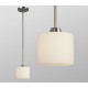Galaxy-lighting - 913164BN - Drummond Collection - 1-Light Mini-Pendant - Brushed Nickel with Satin White Glass