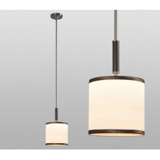 Galaxy-Lighting - 913194BN - Westbrook Collection - 1-Light Mini-Pendant - Brushed Nickel w/ Ivory White Linen Shade
