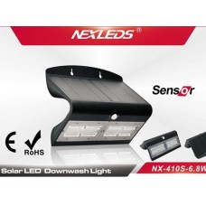 NEXLEDS - Solar LED Downwash Light - 6.8w - 800 Lumens - Black Finish