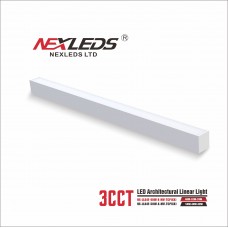 NEXLEDS - LED Architectural Linear Light - 3CCT Adjustable - 50W/40W/30W - 120-347VAC - 110LM/W - White/Black/Sliver Finish