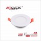 NEXLEDS - 3 inch LED Slim Panel Downlight - 6W - 120VAC- 380LM - White Finish