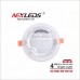 NEXLEDS - 4 inch LED Slim Panel Downlight with night light - 5CCT - 9W+3W - 120VAC - 700LM/165LM(NL) - White Finish - Suitable for wet location
