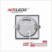 NEXLEDS - 4 inch LED Square Slim Panel Downlight - 5CCT - 9W - 120VAC - Black Finish - Suitable for wet location