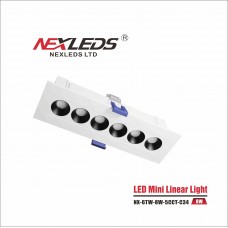 NEXLEDS - LED Mini Linear Light - 5CCT Adjustable - 8W - 120VAC - 500LM - White Finish - NX-6TW-8W-5CCT-C34LED Downlights