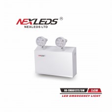 NEXLEDS - LED Emergency Light - 72W+2*5W - 120V/347VAC - 6500K - 469 lm per head - White Finish - NX-EMBU1272-5