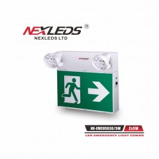 NEXLEDS - LED Emergency Light - 36W+2*5W - 120V/347VAC - 6500K - 469 lm per head - White Finish