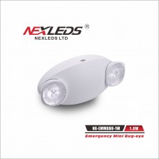 NEXLEDS - Emergency Mini Bug-eye Light - 1.6W - 120VAC/277VAC - 6500K - 100lm - White Finish