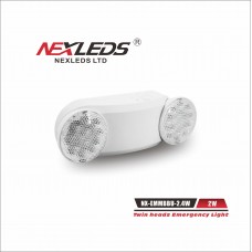 NEXLEDS - Twin Heads Emergency Light - 2.4W - 120VAC/277VAC - 6500K - 100lm - White Finish