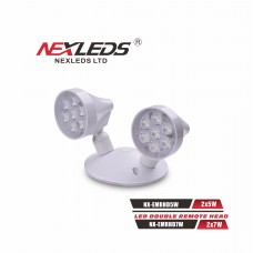 NEXLEDS - LED Double Remote Head - 2*5W - 5-12VDC - 6500K - 469lm per head - White Finish