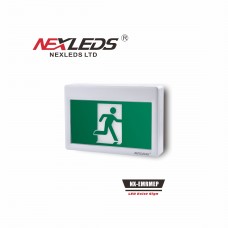 NEXLEDS - LED Plastic Exit Sign - 1W - 120-347VAC - 90LM - 120 Mins Battery backup - White Finish - NX-EMRMEPEmergency Lighting