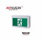 NEXLEDS - LED Plastic Exit Sign - 1W - 120-347VAC - 90LM - 120 Mins Battery backup - White Finish - NX-EMRMEP