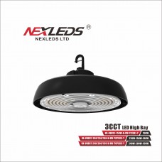 NEXLEDS - LED UFO Color Select High Bay - 3CCT Adjustable - 200W/150W/100W - 120-347V - 140LM/w - Black Finish 